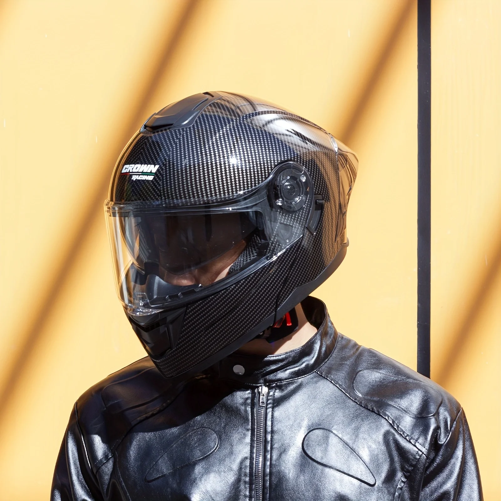 CrownRacing Motorcyle Helmets Carbon Fiber Pattern Motorcyle Helmet
CrownRacing Motorcyle Helmets Carbon Fiber Pattern Motorcyle Helmet