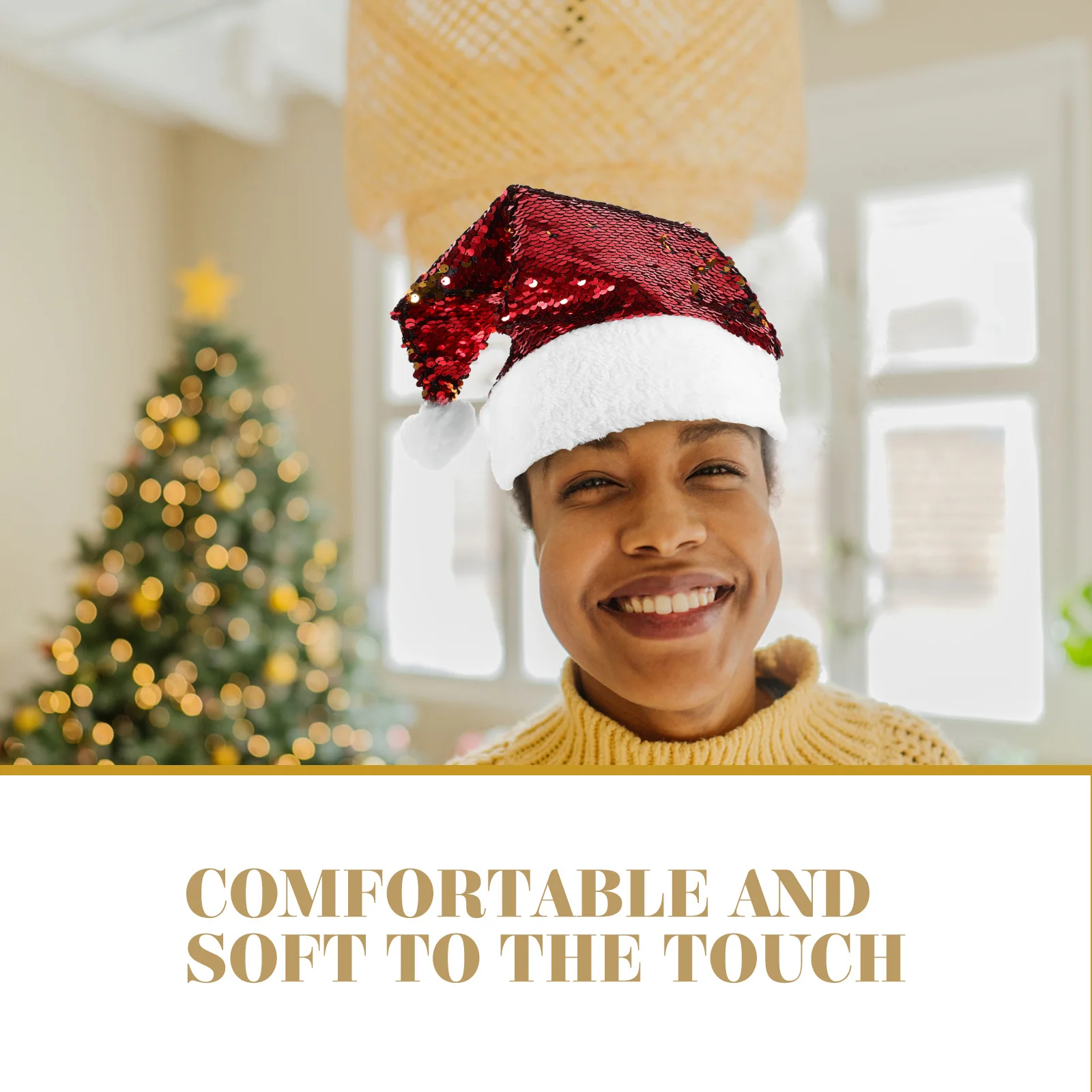 Double Sided Sequin Christmas Hat Festive Lightweight Party Favor Cap for Holiday Gathering Stage Performance Family Celebration
Double Sided Sequin Christmas Hat Festive Lightweight Party Favor Cap for Holiday Gathering Stage Performance Family Celebration