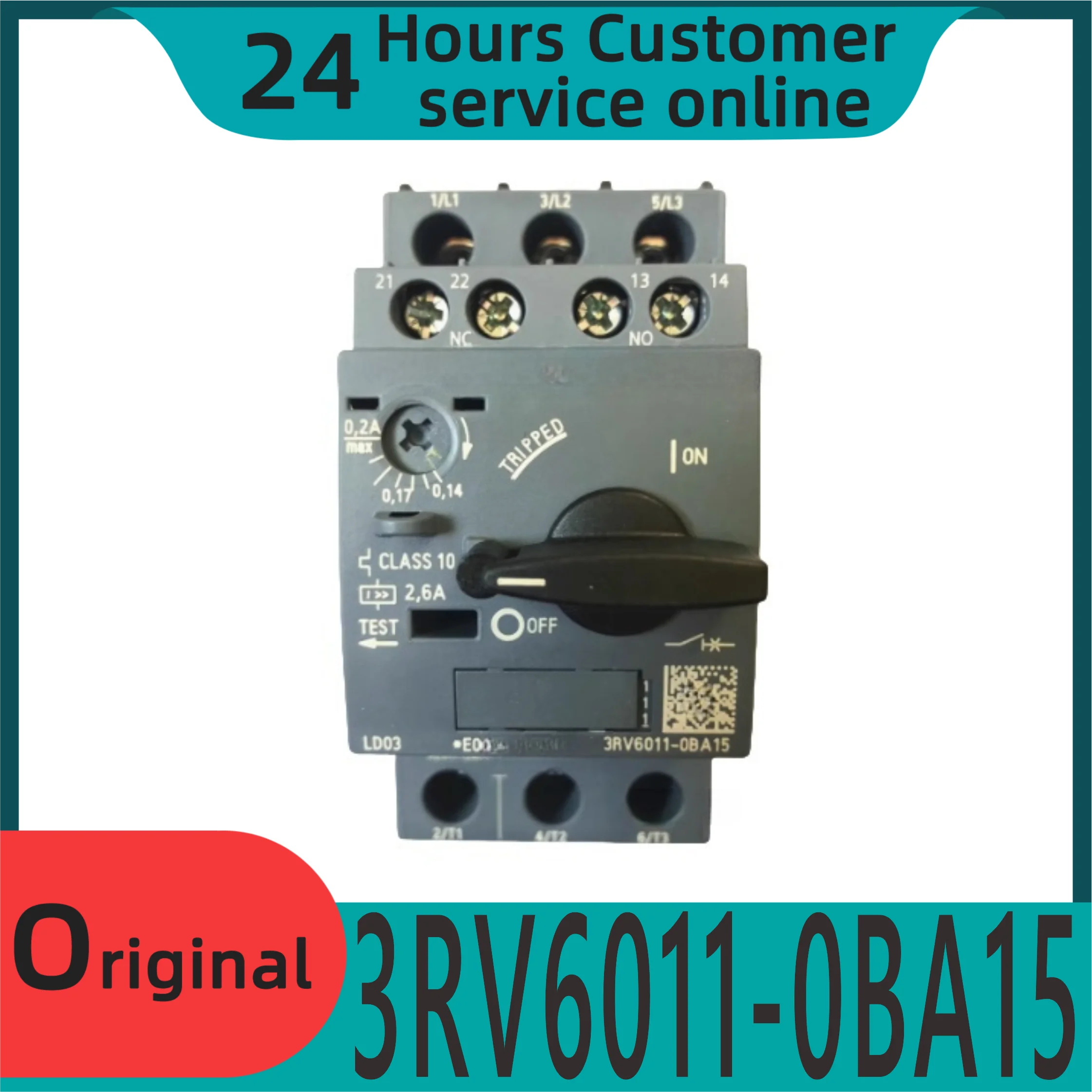 New original circuit breaker 3RV6011-0BA15 0.14-0.2A motor protection circuit breaker
New original circuit breaker 3RV6011-0BA15 0.14-0.2A motor protection circuit breaker