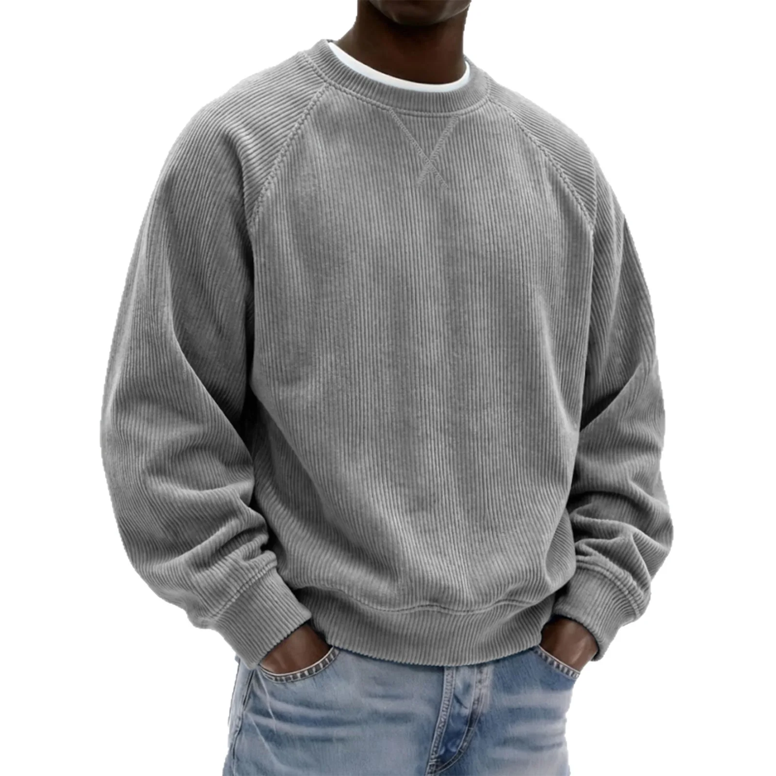 Men's Autumn and Winter New Style Men's Loose Round Neck Corduroy Sweater Men's Pullover Long Sleeve Casual Top
Men's Autumn and Winter New Style Men's Loose Round Neck Corduroy Sweater Men's Pullover Long Sleeve Casual Top