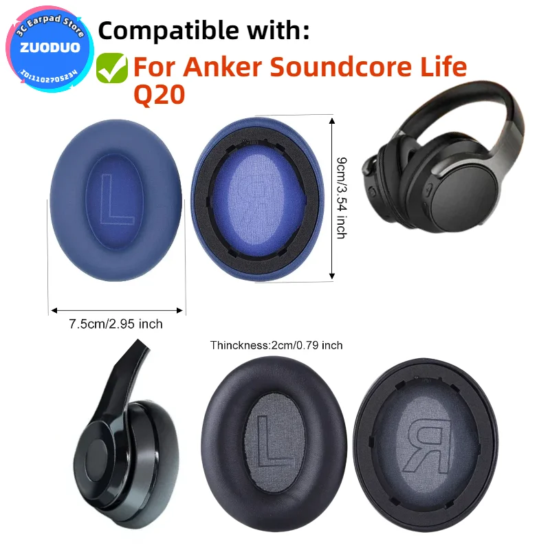 Sport Cooling-Gel Replacement Ear Pads for Anker Soundcore Life Q20 Headphones Ear Cushions, Headset Ear Cover Earpads
Sport Cooling-Gel Replacement Ear Pads for Anker Soundcore Life Q20 Headphones Ear Cushions, Headset Ear Cover Earpads