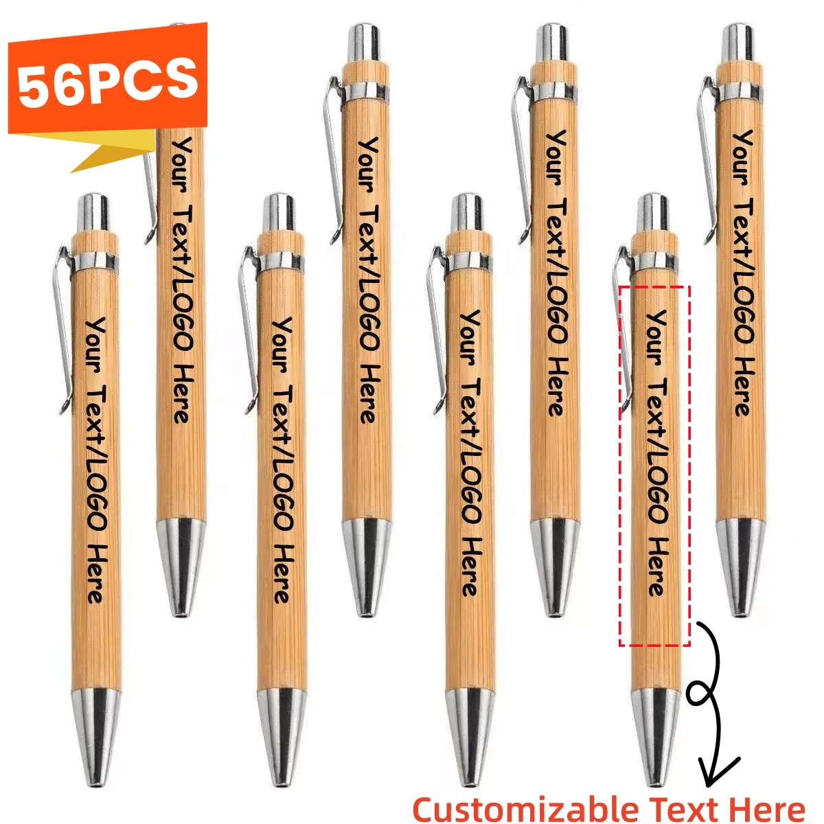 56Pcs Customizable Bamboo Ballpoint Pens Set Personalized Stationery Customized Carve Text Office Party Supplies Business Gift
56Pcs Customizable Bamboo Ballpoint Pens Set Personalized Stationery Customized Carve Text Office Party Supplies Business Gift