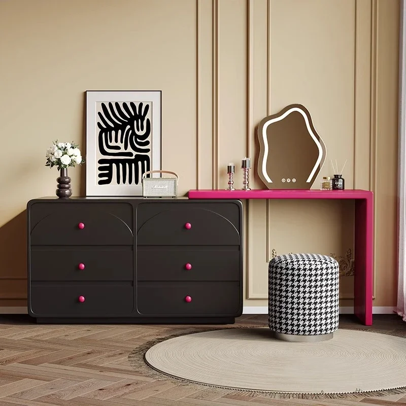 French retro style dresser chest cabinet integrated bedroom bedside storage cabinet retractable corner makeup table
French retro style dresser chest cabinet integrated bedroom bedside storage cabinet retractable corner makeup table