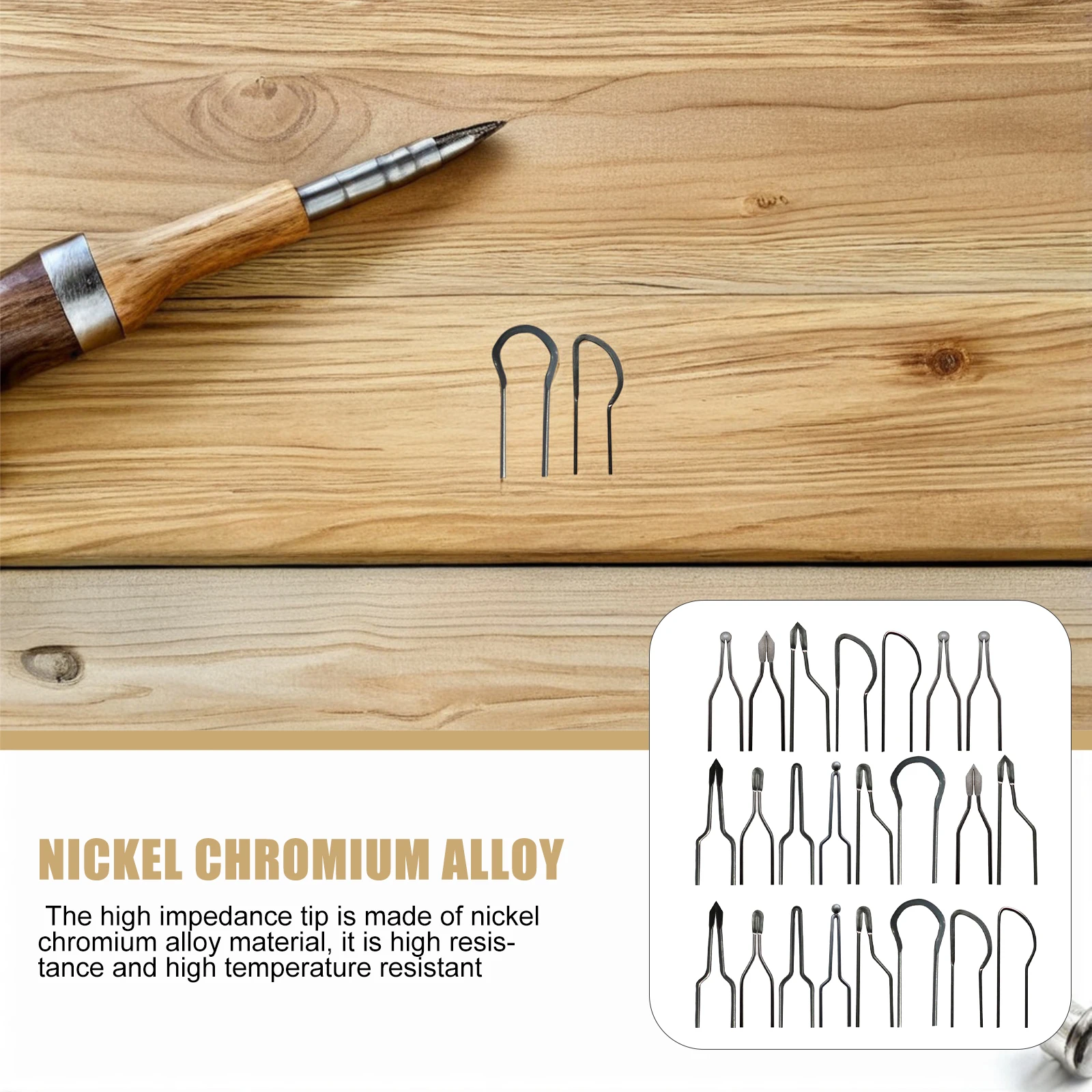 23pcs Pyrography Wire Tips High Impedance 1Mm Nickel Chromium Alloy For Wood Burning Machine Professional Electric Pen Fine
23pcs Pyrography Wire Tips High Impedance 1Mm Nickel Chromium Alloy For Wood Burning Machine Professional Electric Pen Fine