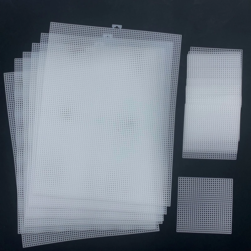 Set of 14 Plastic Mesh Sheets for DIY Embroidery, Cross Stitch Crafting, and Hand-Knit Work
Set of 14 Plastic Mesh Sheets for DIY Embroidery, Cross Stitch Crafting, and Hand-Knit Work