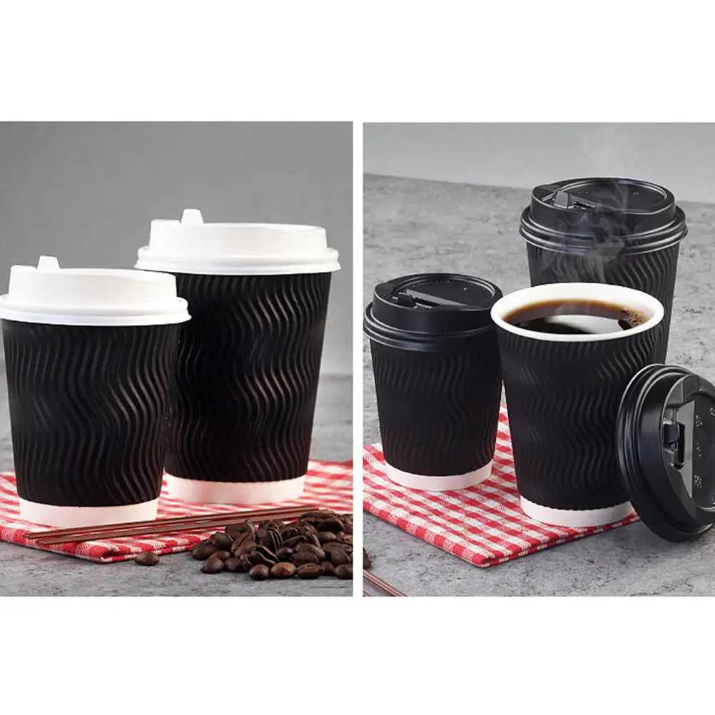 50pcs Disposable Coffee Cups Paper Hot Cold Takeaway Treated Tableware Premium Material Triple Wall Insulation Leak Protection
50pcs Disposable Coffee Cups Paper Hot Cold Takeaway Treated Tableware Premium Material Triple Wall Insulation Leak Protection