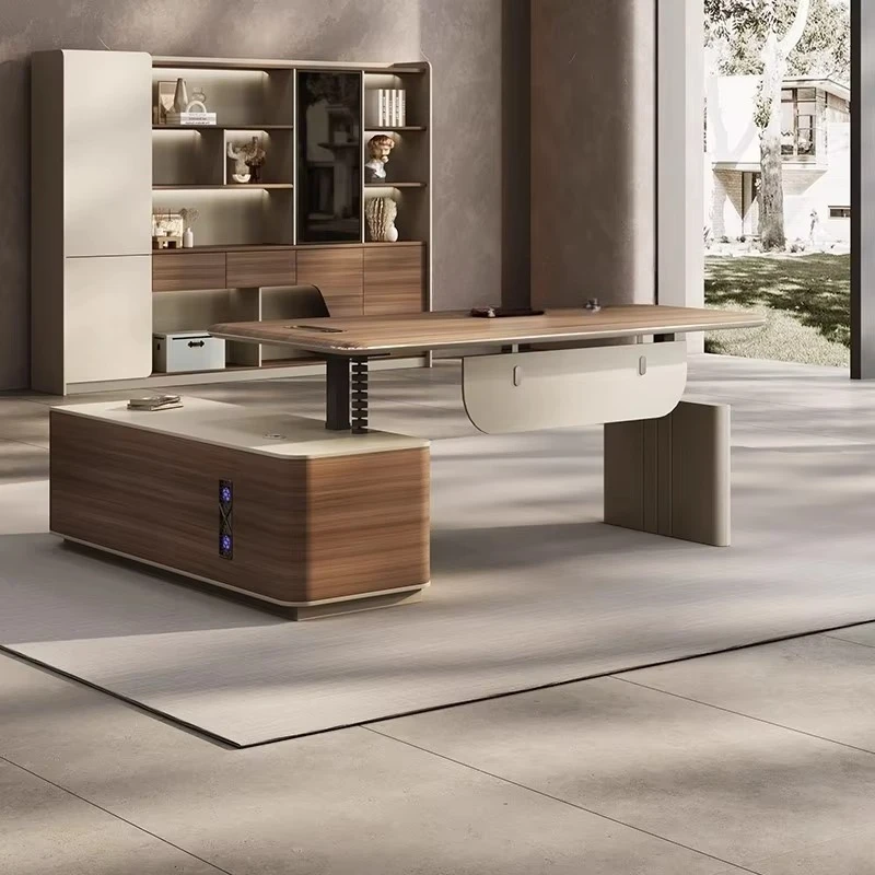 Luxury Modern Ergonomic Boss CEO Desk Adjustable MDF Wood Panel Two Motors Electric Lifting Durable Eco-Friendly Powder Office
Luxury Modern Ergonomic Boss CEO Desk Adjustable MDF Wood Panel Two Motors Electric Lifting Durable Eco-Friendly Powder Office