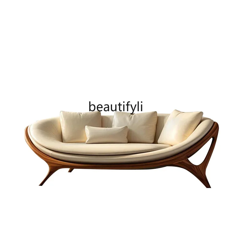 New Chinese-style solid wood sofa living room modern simple small apartment leather recliner sofa lazy chair
New Chinese-style solid wood sofa living room modern simple small apartment leather recliner sofa lazy chair