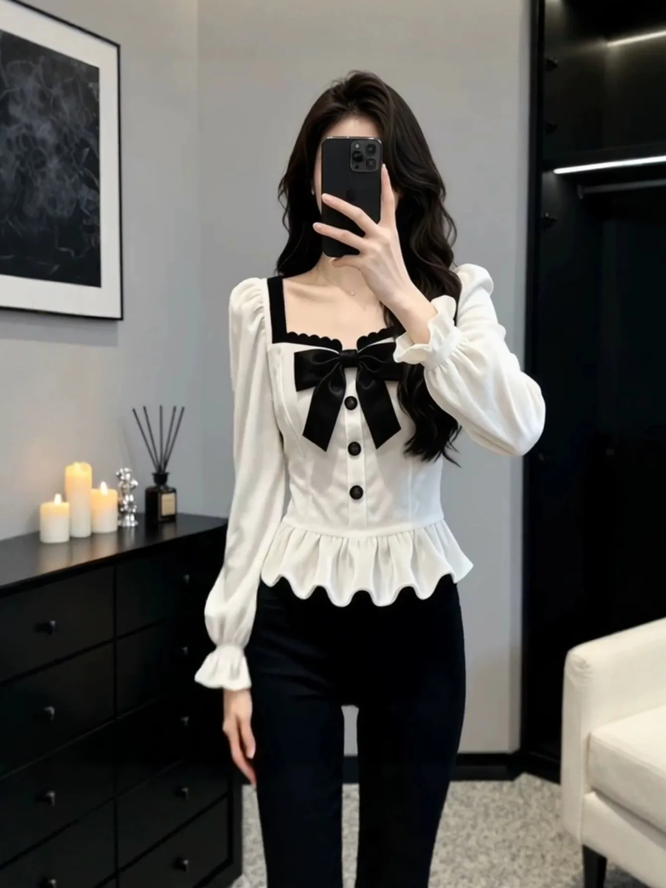 Женская бархатная блузка с бантом, квадратным воротником, стройнящим эффектом, цветным блочным дизайном, длинными рукавами, повседневная, модная, осенне-зимняя
Женская бархатная блузка с бантом, квадратным воротником, стройнящим эффектом, цветным блочным дизайном, длинными рукавами, повседневная, модная, осенне-зимняя