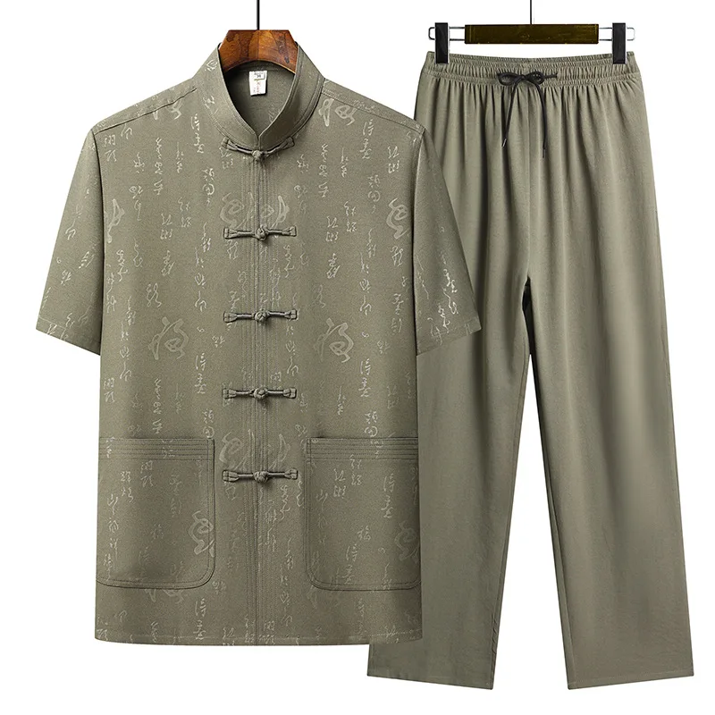Summer Fashion Men Shirt Short Sleeve Shirts Mens Sets High Quality Shirts Male Two Piece Chinese Traditional Dress Men
Summer Fashion Men Shirt Short Sleeve Shirts Mens Sets High Quality Shirts Male Two Piece Chinese Traditional Dress Men