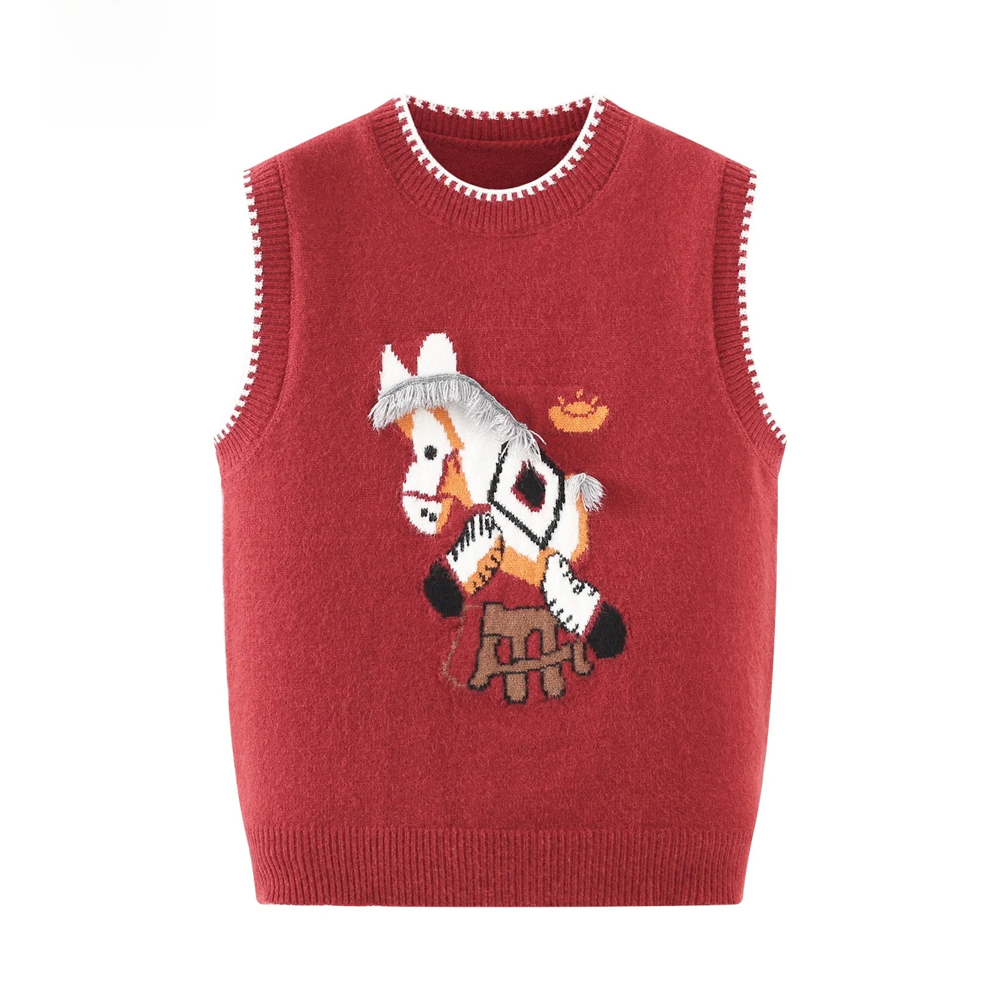 Barium Spring 2026 Cute Cartoon Pattern Knitted Vest round Neck Sleeveless Small Size Women's Vest Casual Inner Wear
Barium Spring 2026 Cute Cartoon Pattern Knitted Vest round Neck Sleeveless Small Size Women's Vest Casual Inner Wear