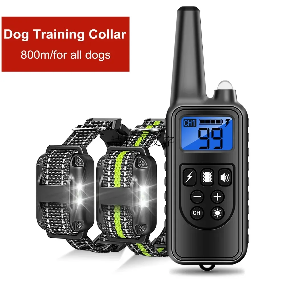 800m Electric Dog Training Collar Waterproof Rechargeable Remote Control Pet with LCD Display for All Size Shock Vibration Sound
800m Electric Dog Training Collar Waterproof Rechargeable Remote Control Pet with LCD Display for All Size Shock Vibration Sound