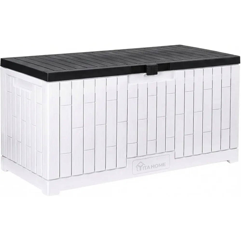 Large Deck Box 120 Gallon Resin Outdoor Storage Box w/Slide-Locking Black Lid, Patio Storage Bin or Outdoor Pillows, Garden Tool
Large Deck Box 120 Gallon Resin Outdoor Storage Box w/Slide-Locking Black Lid, Patio Storage Bin or Outdoor Pillows, Garden Tool