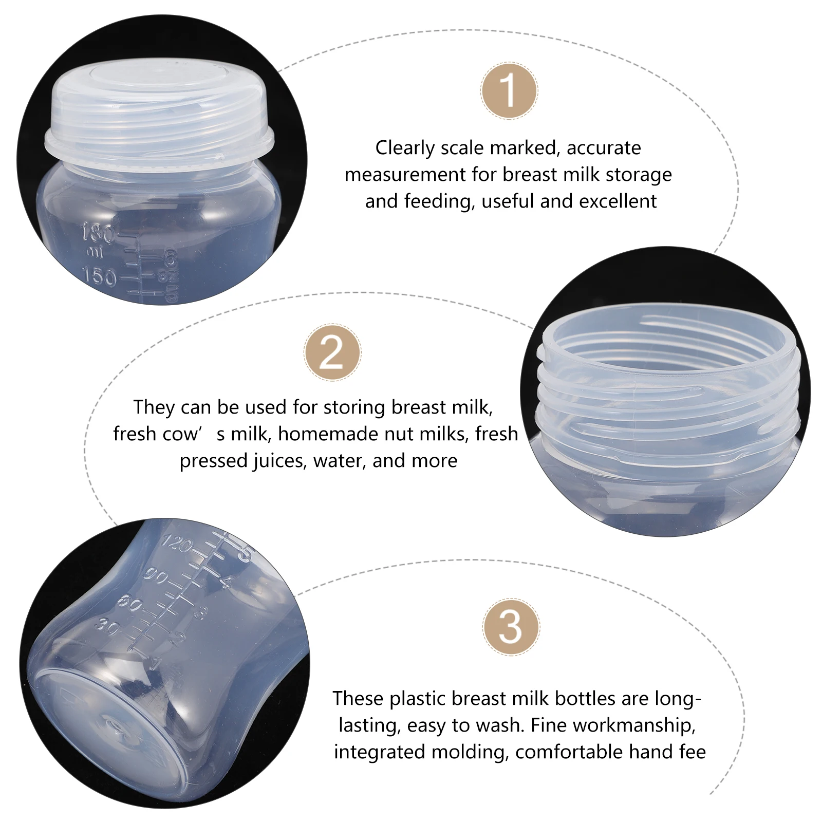 4 Pcs Breast Milk Storage Bottle Travel Breastfeeding Bottles Storing Pp Breastmilk for
4 Pcs Breast Milk Storage Bottle Travel Breastfeeding Bottles Storing Pp Breastmilk for