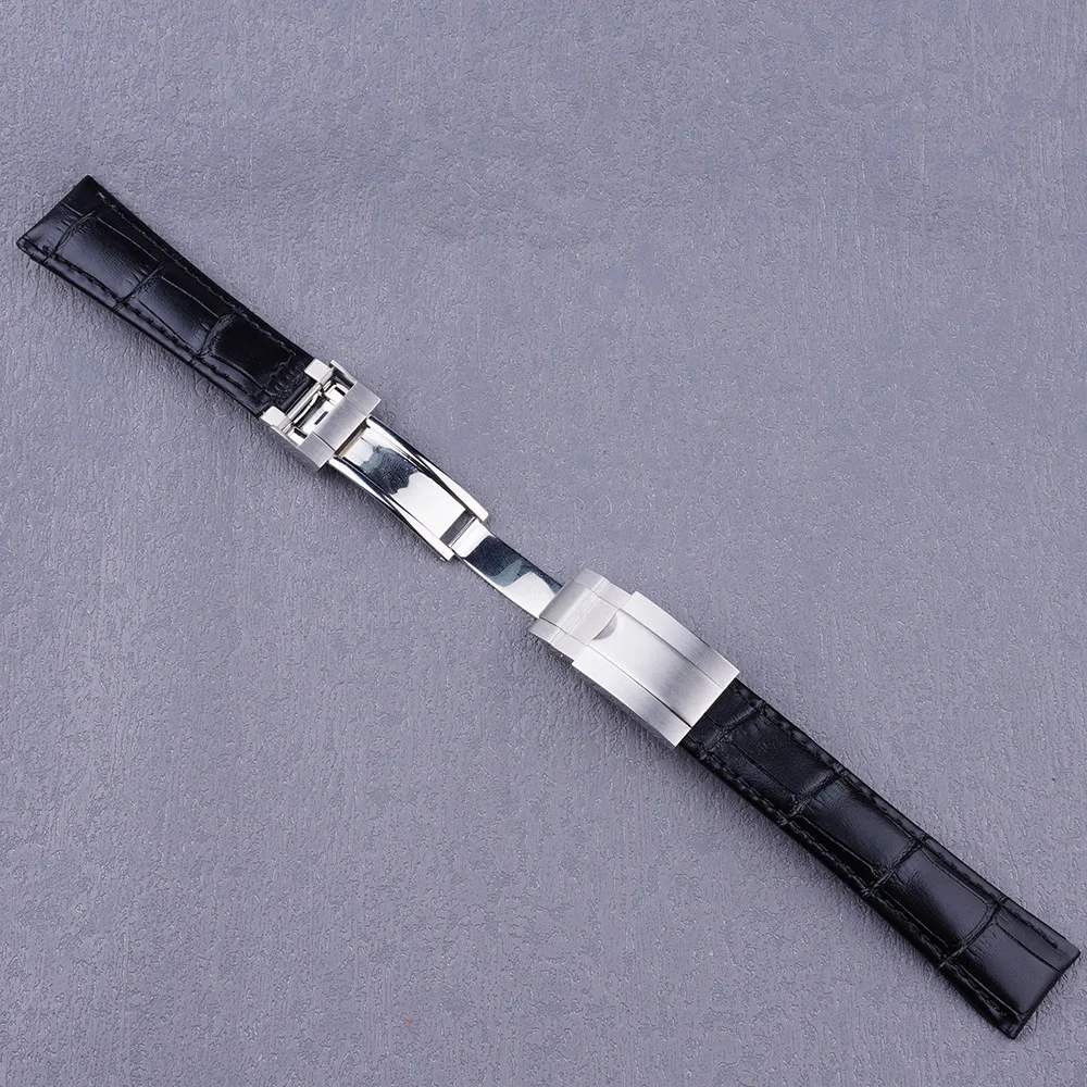 For Oyster Rolex GMT Seiko SKX Tudor Black Bay 20mm Premium Genuine Black Leather Watch Band Strap with Silver Brushed Clasp Men
For Oyster Rolex GMT Seiko SKX Tudor Black Bay 20mm Premium Genuine Black Leather Watch Band Strap with Silver Brushed Clasp Men
