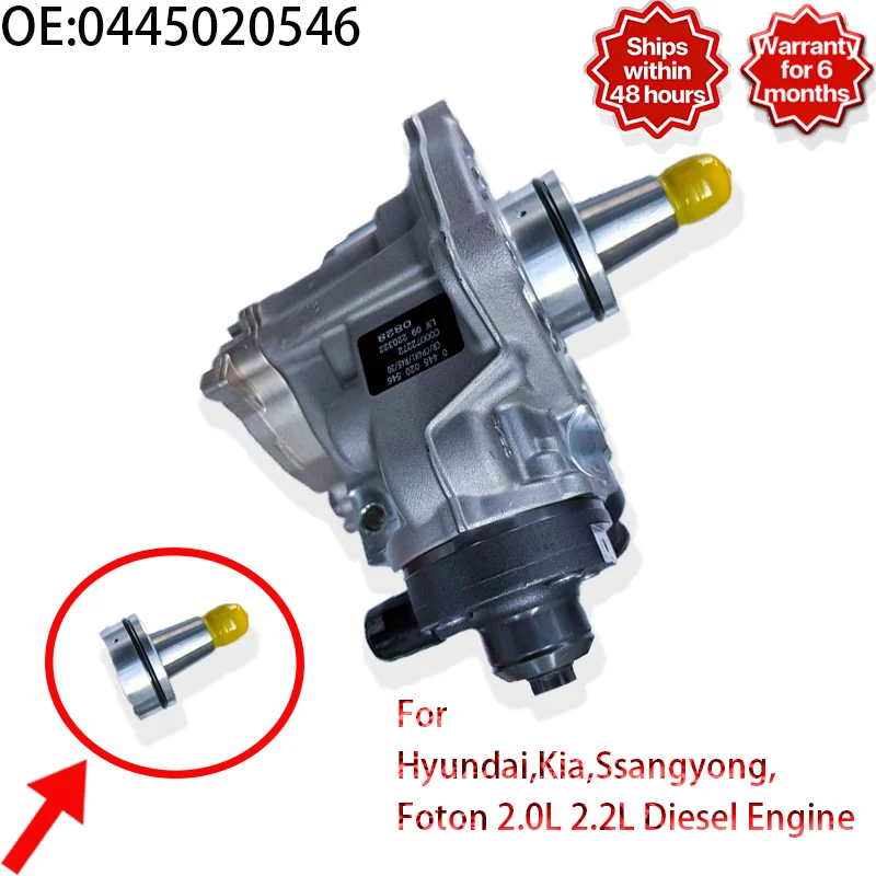 High Quality Diesel Common Rail Fuel Injection Pump 0445020546 For Hyundai,Kia,Ssangyong,Foton 2.0L 2.2L Diesel Engine
High Quality Diesel Common Rail Fuel Injection Pump 0445020546 For Hyundai,Kia,Ssangyong,Foton 2.0L 2.2L Diesel Engine