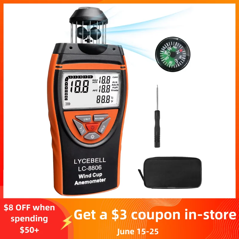 3-in-1 Wind Speed Anemometer 0.8-150km/h, High-Precision Wind Temp/AVG Meter with Compass & Data Logging, IP65 Industrial Wind
3-in-1 Wind Speed Anemometer 0.8-150km/h, High-Precision Wind Temp/AVG Meter with Compass & Data Logging, IP65 Industrial Wind