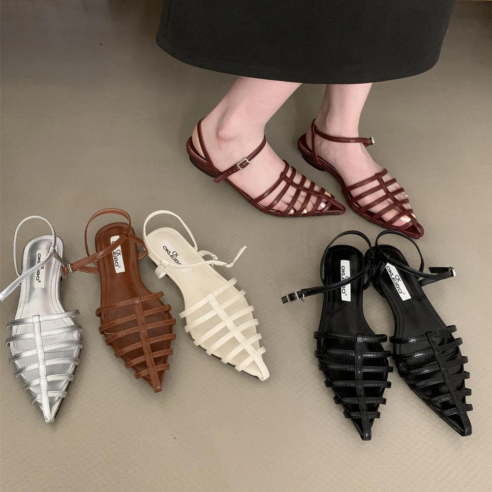 Women's Strappy Low Chunky Heel Roman Sandals Fashion Adjustable Buckle Cut Out Cage Comfortable Flat Fisherman Beach Sandals
Women's Strappy Low Chunky Heel Roman Sandals Fashion Adjustable Buckle Cut Out Cage Comfortable Flat Fisherman Beach Sandals