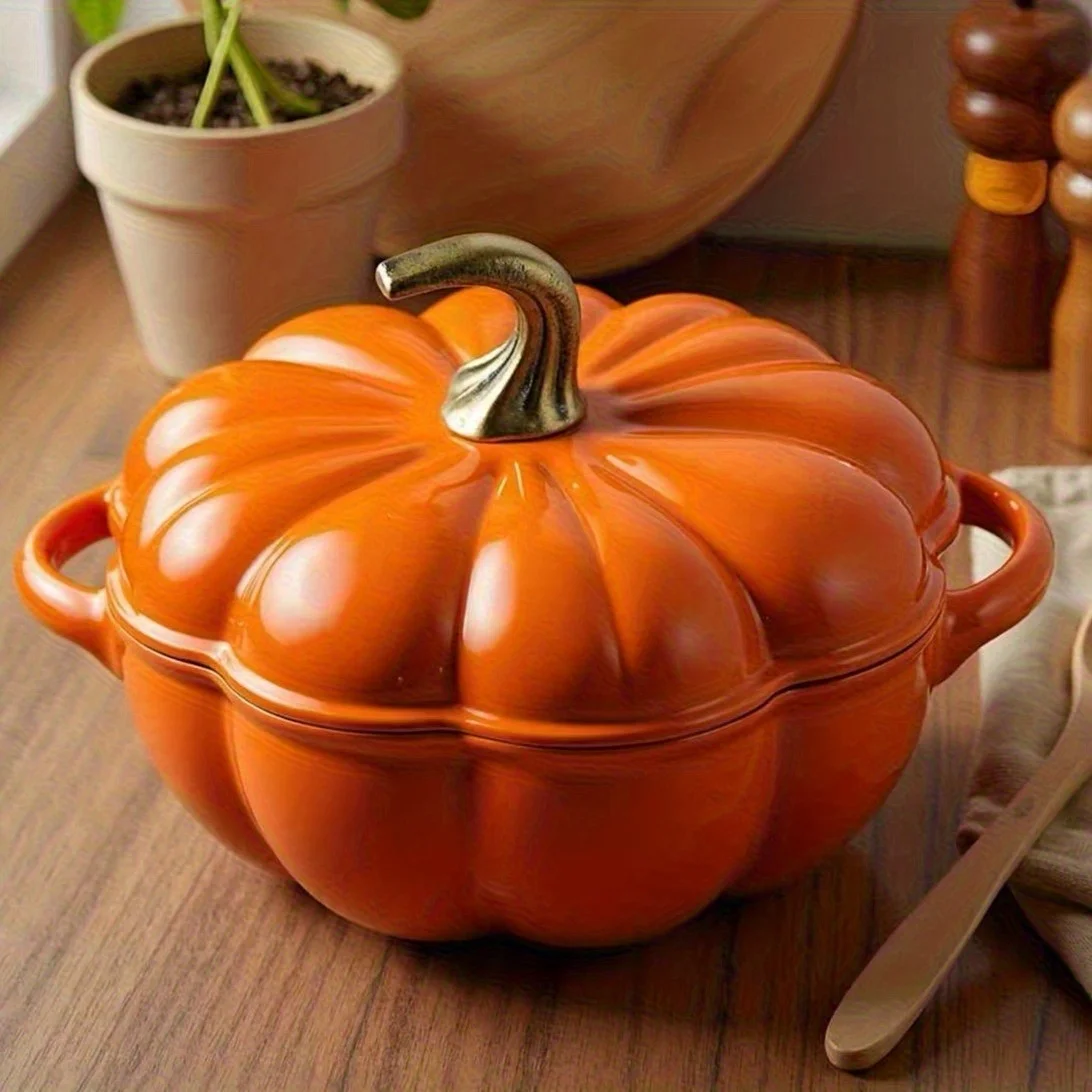 4.5QT Cast Iron Pot, Enameled Dutch Oven Pot with Lid, Cast Iron Dutch Oven with Dual Handles for Bread Baking, Cooking, Non-Stick Enamel Coated Cookware, Pumpkin, Christmas Gift, from Local Warehouse
4.5QT Cast Iron Pot, Enameled Dutch Oven Pot with Lid, Cast Iron Dutch Oven with Dual Handles for Bread Baking, Cooking, Non-Stick Enamel Coated Cookware, Pumpkin, Christmas Gift, from Local Warehouse