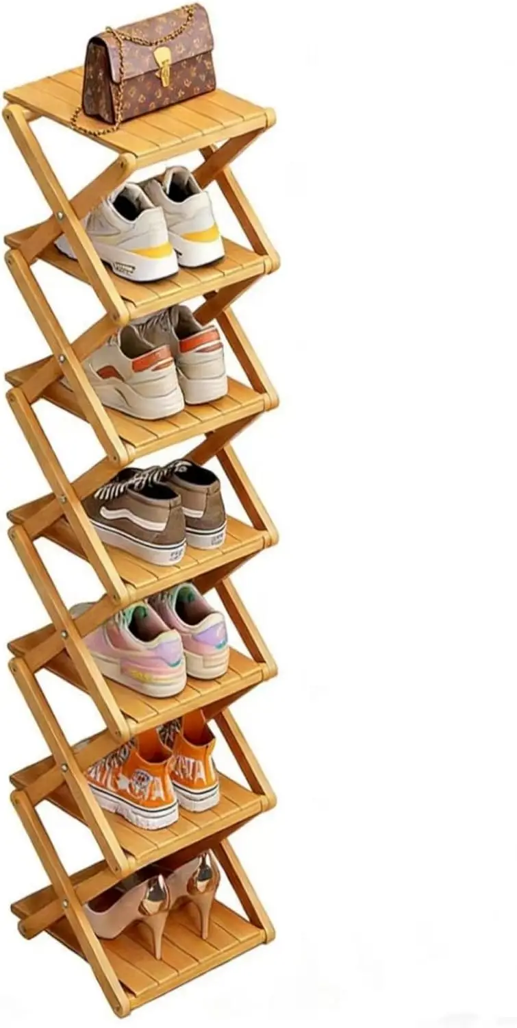 Foldable Bamboo Shoe Rack, No Assembly Required, Tall Narrow Organizer for Entryways and Corners
Foldable Bamboo Shoe Rack, No Assembly Required, Tall Narrow Organizer for Entryways and Corners