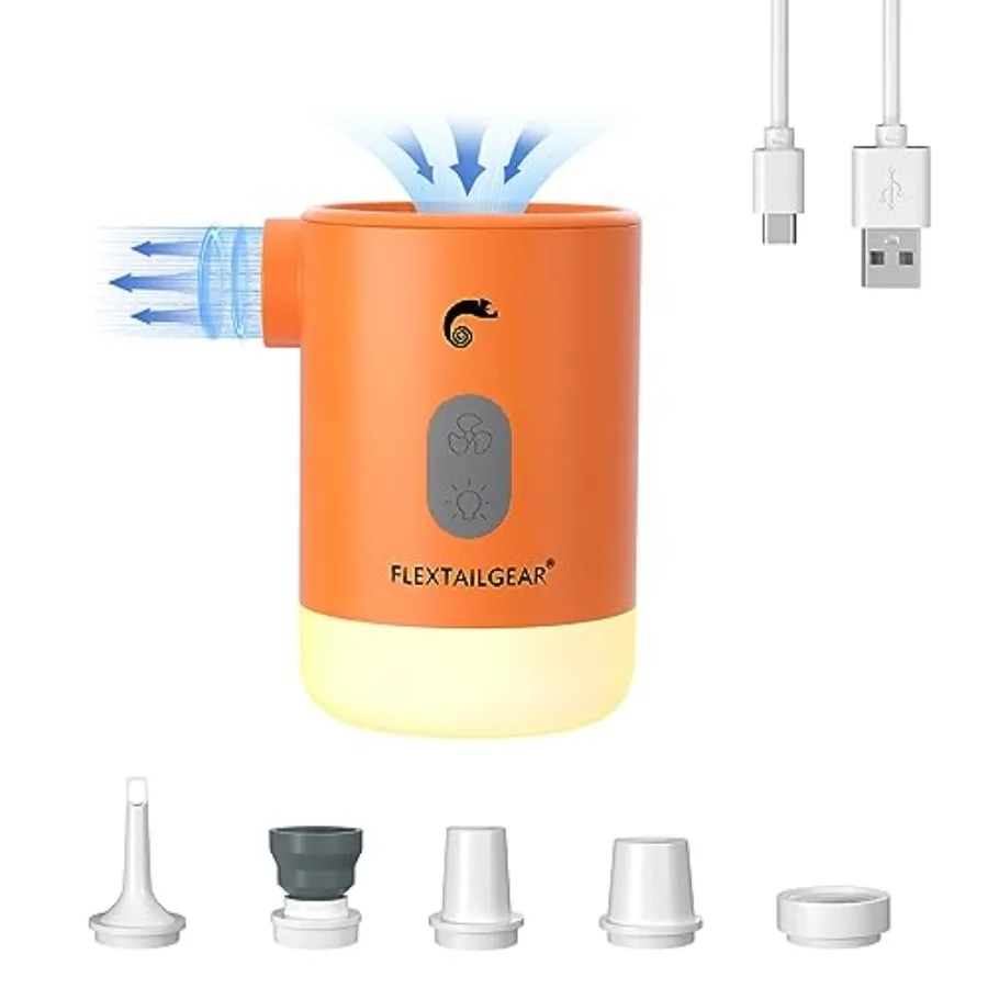 4.5kPa Air Pump for Inflatables Portable Air Pump with Led Light 3600 mAh Rechargeable Battery Air Mattress Pump Inflator Pump
4.5kPa Air Pump for Inflatables Portable Air Pump with Led Light 3600 mAh Rechargeable Battery Air Mattress Pump Inflator Pump