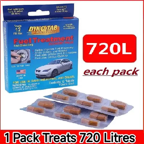 Madie In USA Treat 720Litres Dynotab Fuel Treatment Help Improve Fuel Economy Boost Power Increase Engine Performance MPG