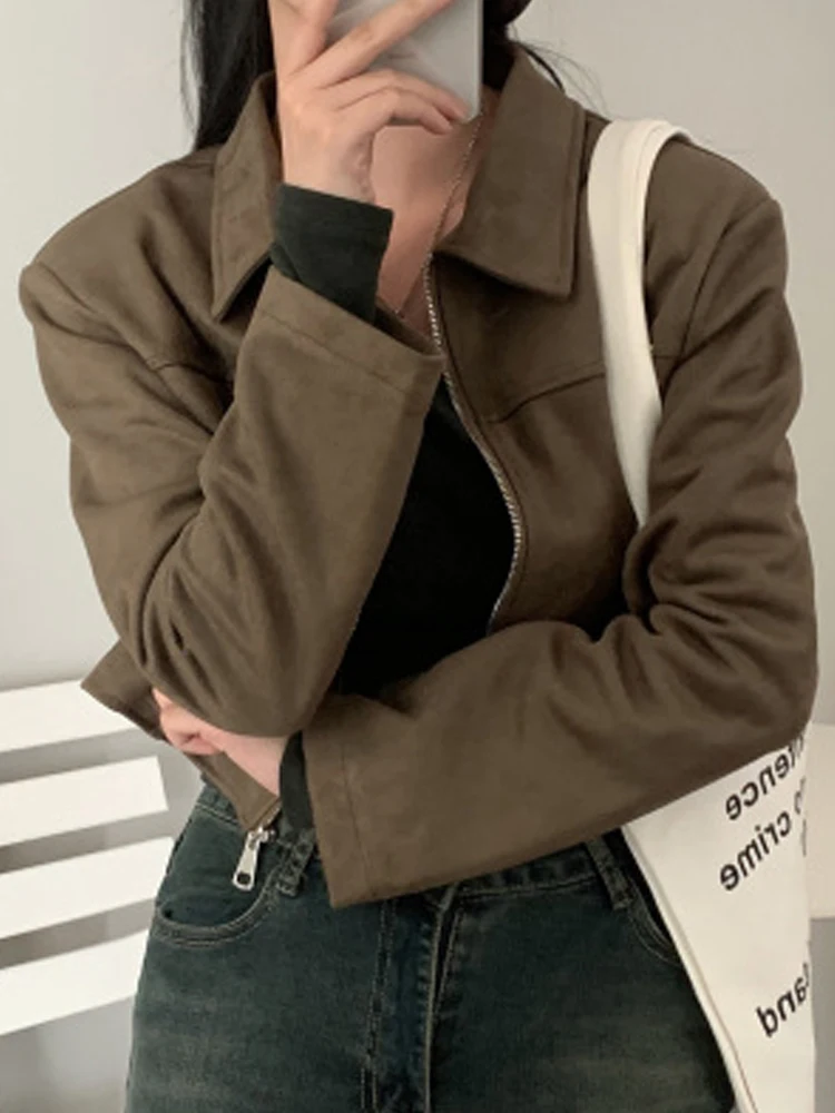 Корейская кожаная бархатная куртка, женская осенне-зимняя винтажная дизайнерская свободная куртка Personali, универсальный топ для поездок на работу и ветер
Корейская кожаная бархатная куртка, женская осенне-зимняя винтажная дизайнерская свободная куртка Personali, универсальный топ для поездок на работу и ветер