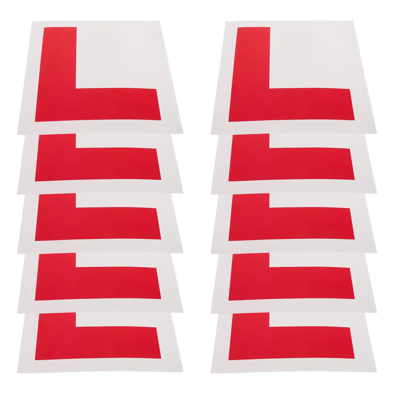 10 Pcs L Sticker for Car New Drivers Durable PVC Material Reflective License Plate Mount Plates Removable Learner Sign
10 Pcs L Sticker for Car New Drivers Durable PVC Material Reflective License Plate Mount Plates Removable Learner Sign