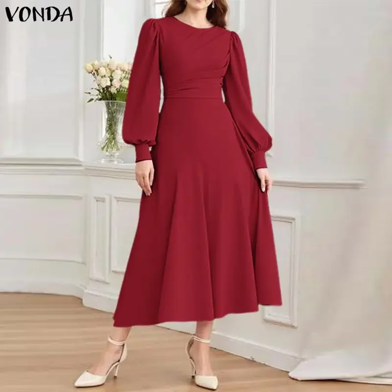 2026 VONDA элегантные женские длинные платья вечерняя вечеринка Vestidos модный повседневный плиссированный однотонный халат миди с длинными рукавами-фонариками свободный
2026 VONDA элегантные женские длинные платья вечерняя вечеринка Vestidos модный повседневный плиссированный однотонный халат миди с длинными рукавами-фонариками свободный