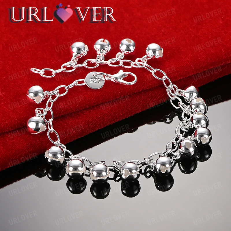 925 Sterling Silver Small Bell Bracelets Oval Chain Fashion Jewelry Woman's Wedding Engagement Party Birthday Gift Accessories
925 Sterling Silver Small Bell Bracelets Oval Chain Fashion Jewelry Woman's Wedding Engagement Party Birthday Gift Accessories