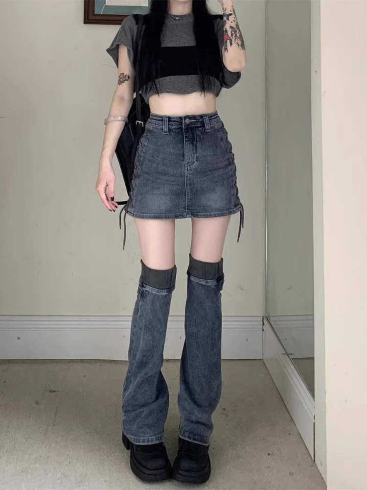 Y2K Trendy f Skirt Set Women's High Waist Cotton Denim Belted Design Summer ort Skirt High Waist Slim Fit A-Line Skirt
Y2K Trendy f Skirt Set Women's High Waist Cotton Denim Belted Design Summer ort Skirt High Waist Slim Fit A-Line Skirt