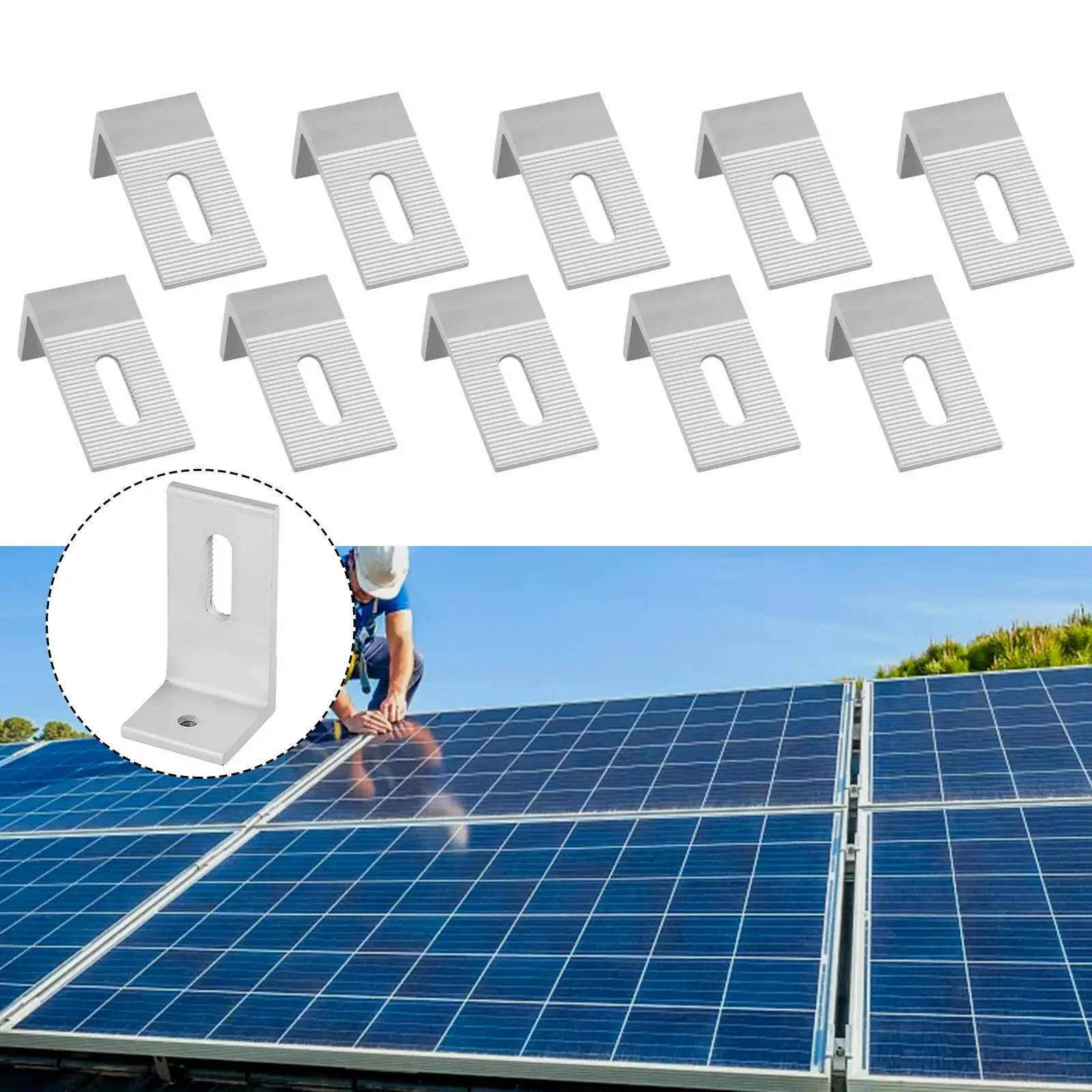 1/4/10pcs Mounting Bracket Solar Panel System parts Aluminum Alloy Boat Carvan For RV Hardware Marine Photovoltaic fixed tools 
1/4/10pcs Mounting Bracket Solar Panel System parts Aluminum Alloy Boat Carvan For RV Hardware Marine Photovoltaic fixed tools