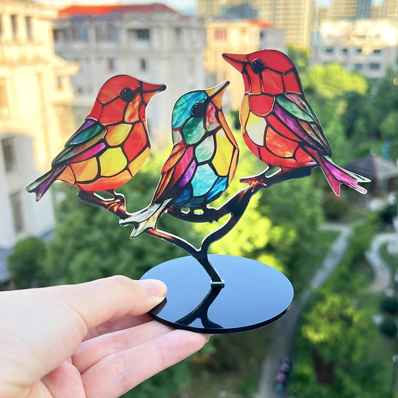 Multicolor Birds on Branch Desktop Ornaments Acrylic Birds Stained Birds Decorations Figurine Animal Double Sided Craft Ornament
Multicolor Birds on Branch Desktop Ornaments Acrylic Birds Stained Birds Decorations Figurine Animal Double Sided Craft Ornament
