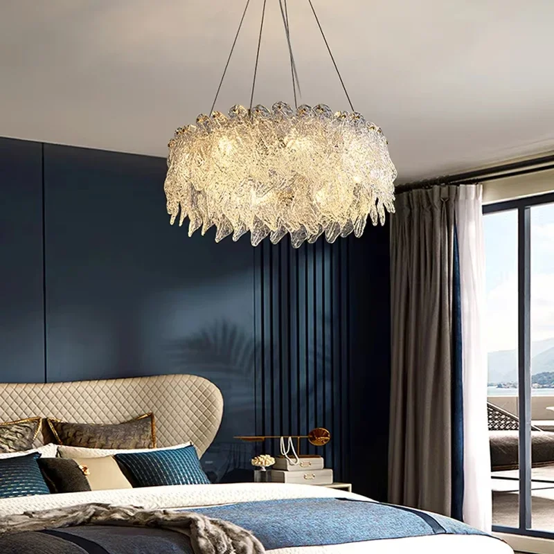 Роскошные подвесные светильники для потолка, романтический декор для столовой, люстры Lampara Techo, ледяное стекло, современные подвесные светильники, светодиодные Hom
Роскошные подвесные светильники для потолка, романтический декор для столовой, люстры Lampara Techo, ледяное стекло, современные подвесные светильники, светодиодные Hom