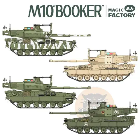 U.S Combat Vehicle Pre-Production M10 Booker MAGIC FACTORY 2008 1/35 Scale Model KIt