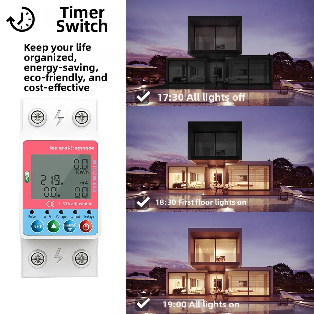 Smart Circuit Breaker 63A 2P with Remote Monitoring for Overcurrent Protection in Residential and Commercial Use
Smart Circuit Breaker 63A 2P with Remote Monitoring for Overcurrent Protection in Residential and Commercial Use