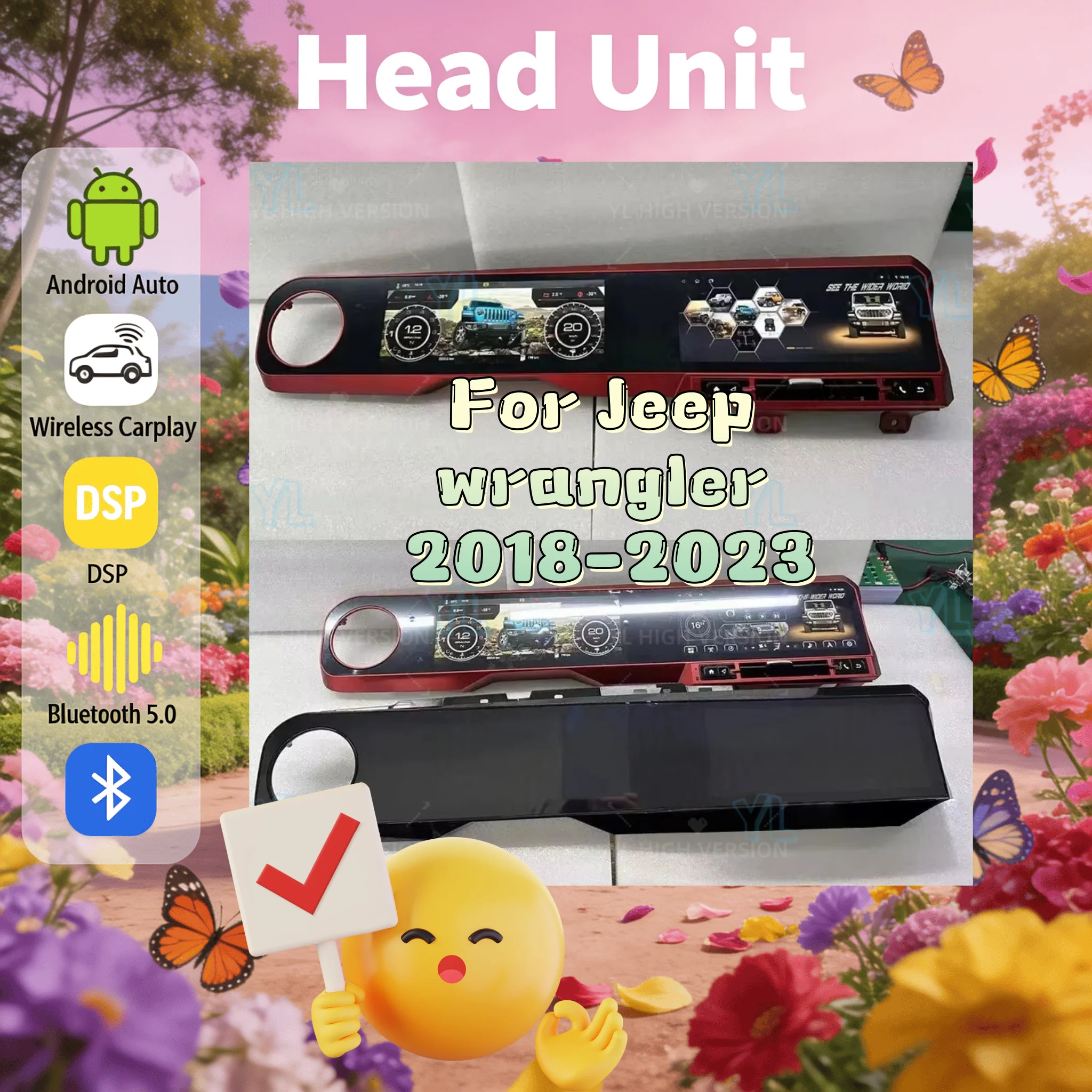 Car Digital Cluster Multimedia Player For Jeep Wrangler JL 2018-2023 Dual Screen GPS Navigation Virtual Cockpit Head Unit BT 5.0
Car Digital Cluster Multimedia Player For Jeep Wrangler JL 2018-2023 Dual Screen GPS Navigation Virtual Cockpit Head Unit BT 5.0