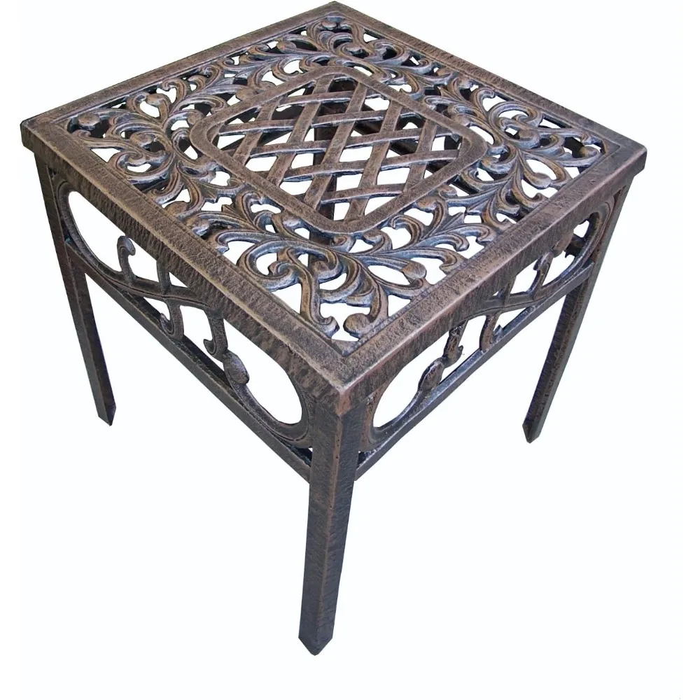 Mississippi Cast Aluminum End Table, 18 Antique Bronze Finish
Mississippi Cast Aluminum End Table, 18 Antique Bronze Finish