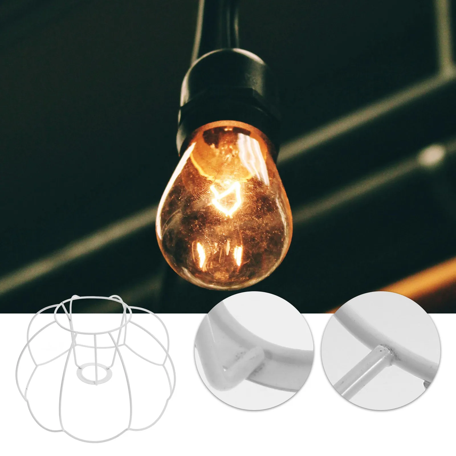 1pc Pumpkin Style Metal Lamp Shade Frame Sturdy Iron Wire Bracket Table Lampshade Rack Diy Light Cover Holder Accessory
1pc Pumpkin Style Metal Lamp Shade Frame Sturdy Iron Wire Bracket Table Lampshade Rack Diy Light Cover Holder Accessory
