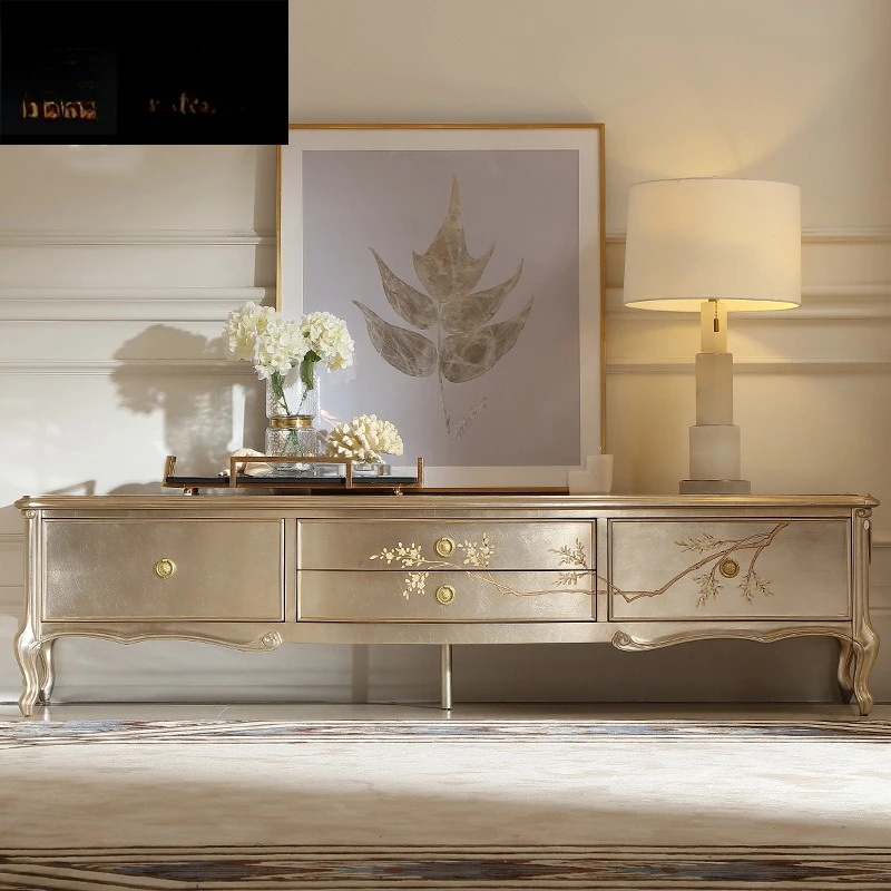 French birch painted TV cabinet living room multi-functional floor cabinet storage locker furniture main picture
French birch painted TV cabinet living room multi-functional floor cabinet storage locker furniture main picture
