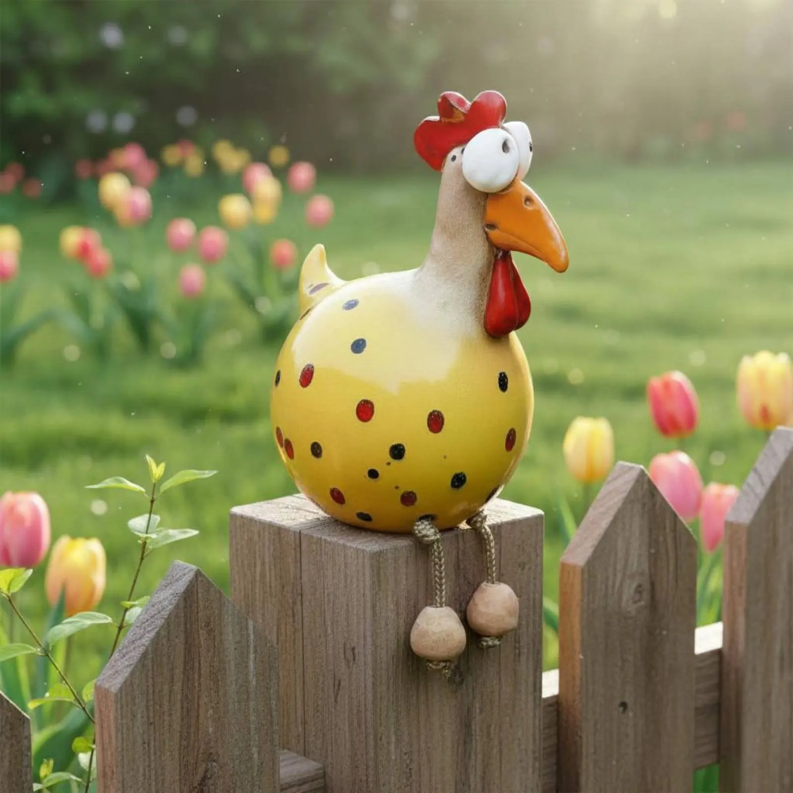 Leg-Dangling Chicken Figurine Playful Design Long-Legged Chicken Decor Hanging Ornament Colorful Handmade Look for Yard
Leg-Dangling Chicken Figurine Playful Design Long-Legged Chicken Decor Hanging Ornament Colorful Handmade Look for Yard