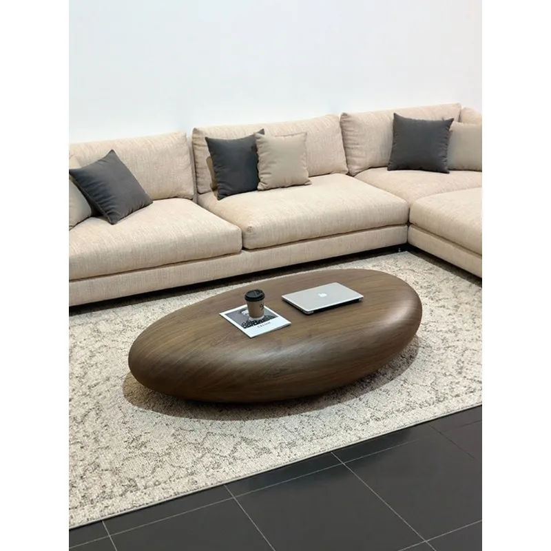 Special-shaped minimalist coffee table medieval retro style villa living room large apartment household black walnut irregular
Special-shaped minimalist coffee table medieval retro style villa living room large apartment household black walnut irregular