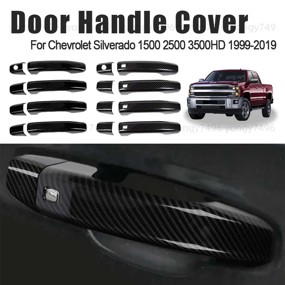 Car Upgrade Carbon Fiber Glossy Black Door Handle Cover For Chevrolet Silverado 1500 2500 3500HD 1999-2019 Cars Accessories
Car Upgrade Carbon Fiber Glossy Black Door Handle Cover For Chevrolet Silverado 1500 2500 3500HD 1999-2019 Cars Accessories