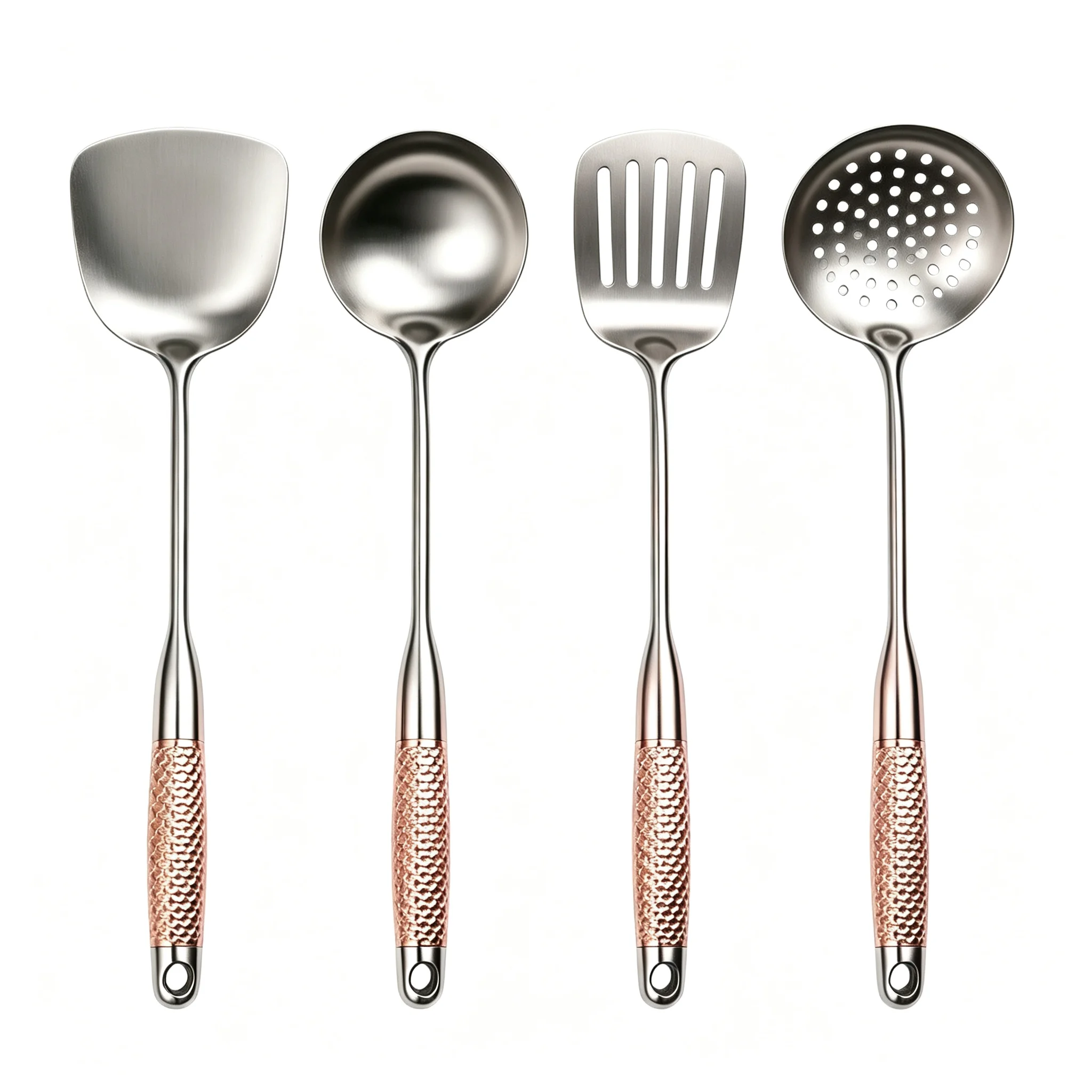 4pcs stainless steel tableware set, spoon spatula set, full kitchen cooking spatula kitchenware cooking utensils.
4pcs stainless steel tableware set, spoon spatula set, full kitchen cooking spatula kitchenware cooking utensils.