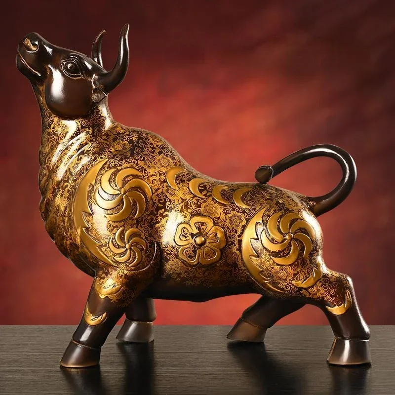 Feng Shui High Quality Lucky Copper Animal Cow Ornament Painted Home Office Desktop Decor
Feng Shui High Quality Lucky Copper Animal Cow Ornament Painted Home Office Desktop Decor