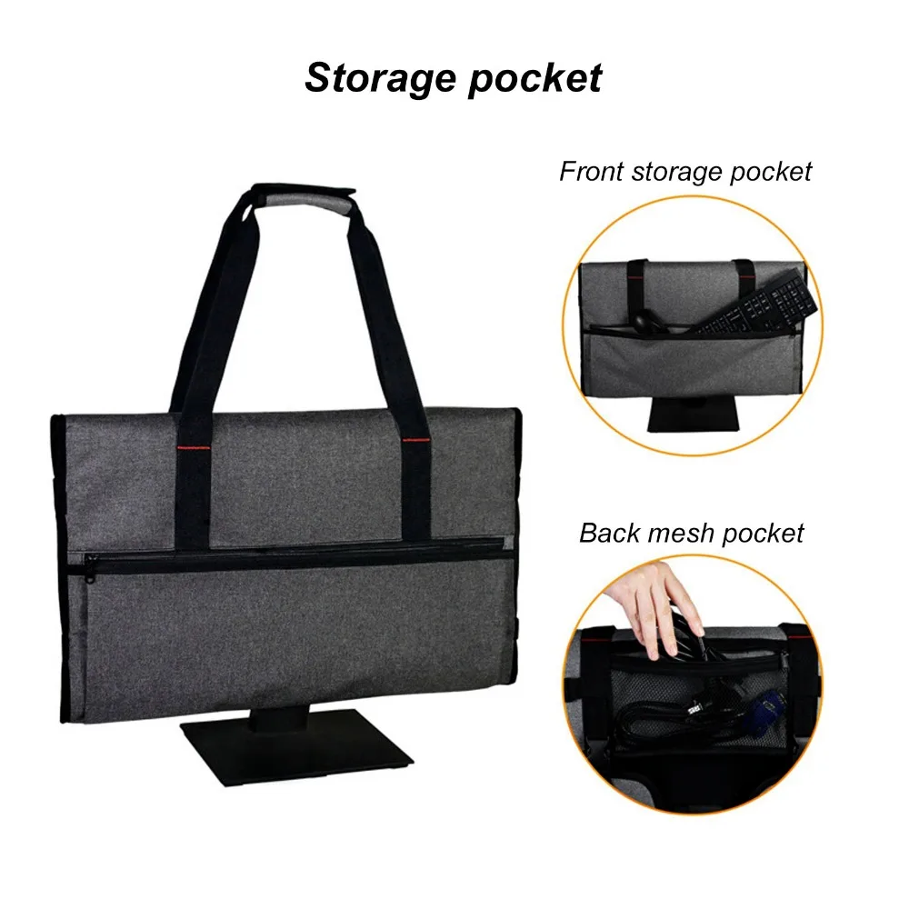 24 Inch Monitor Carrying Case With Handle Black LCD Screen Carrying Case Frosted Cloth Monitor Protective Bag Screen Protection
24 Inch Monitor Carrying Case With Handle Black LCD Screen Carrying Case Frosted Cloth Monitor Protective Bag Screen Protection