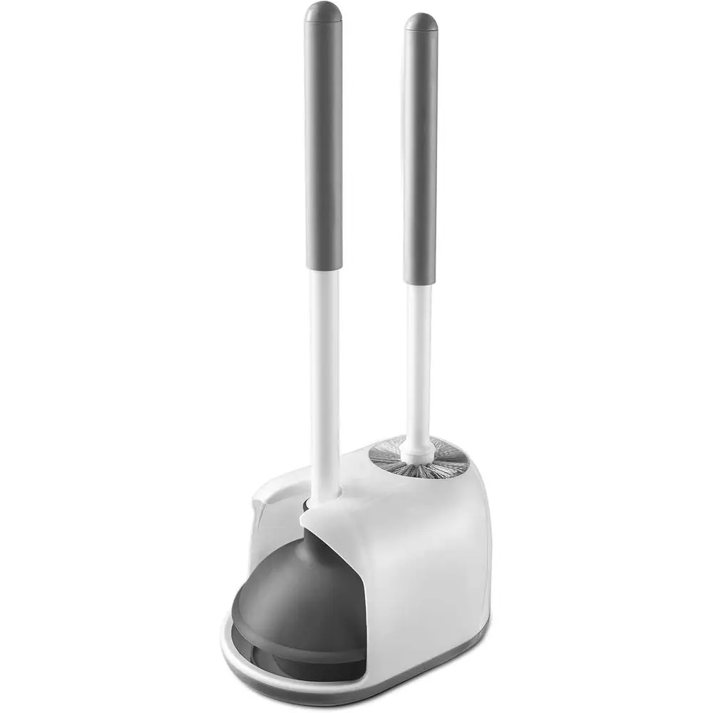 2-in-1 Toilet Plunger and Brush Set with Holder | Compact Stand | White
2-in-1 Toilet Plunger and Brush Set with Holder | Compact Stand | White