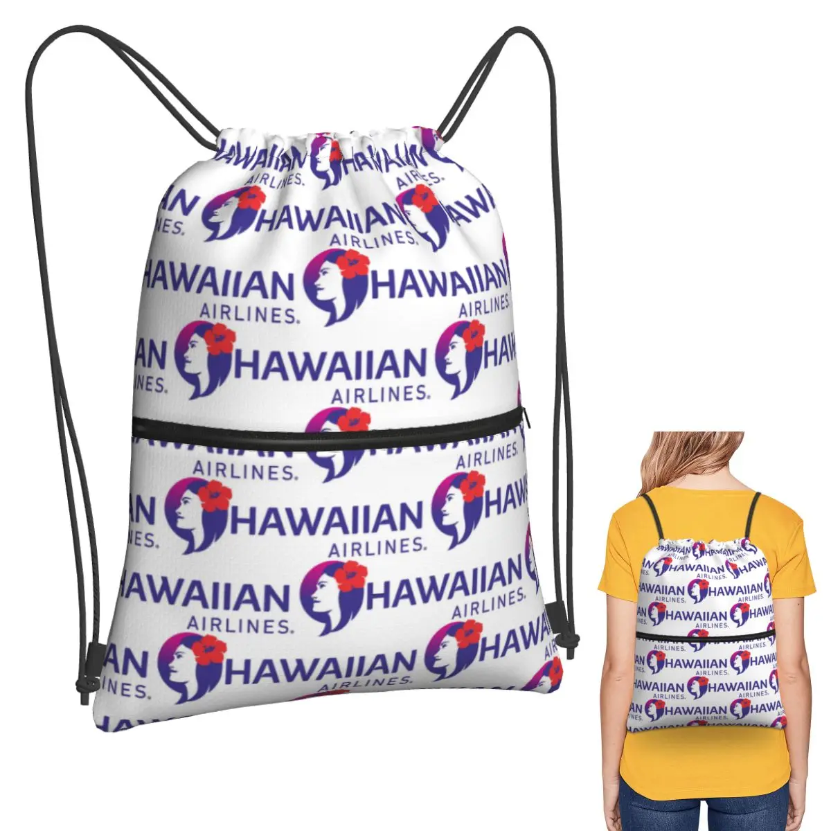 Hawaiian Airlines Backpacks Fashion Drawstring Bags Sports Bag Book Bags for Man Woman Students
Hawaiian Airlines Backpacks Fashion Drawstring Bags Sports Bag Book Bags for Man Woman Students