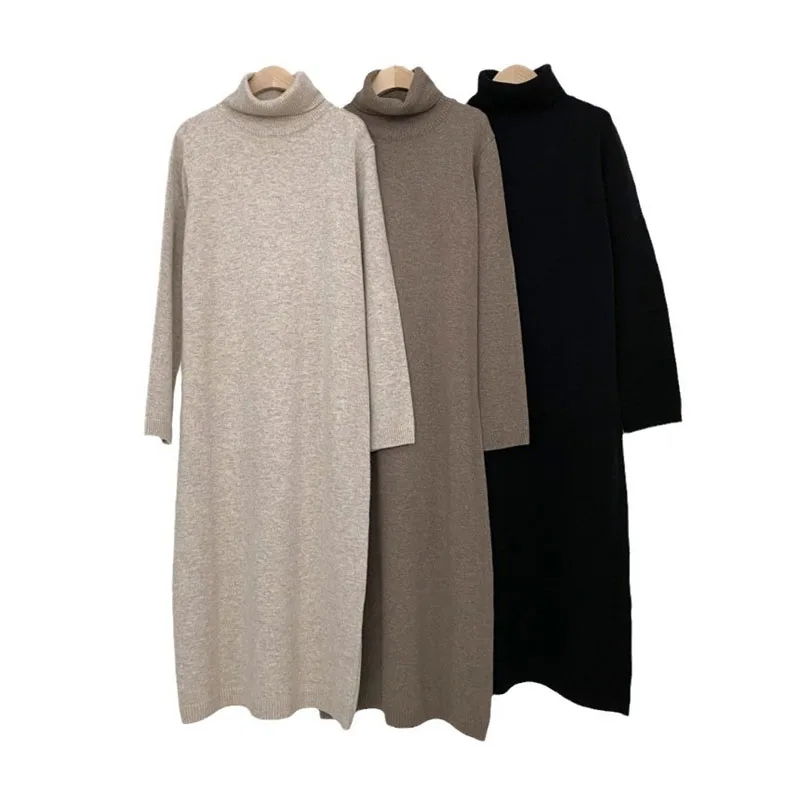 Осень-зима, новое женское кашемировое платье, свободная длинная юбка-свитер выше колена с высоким воротником, трикотажная толстая юбка, тренд
Осень-зима, новое женское кашемировое платье, свободная длинная юбка-свитер выше колена с высоким воротником, трикотажная толстая юбка, тренд