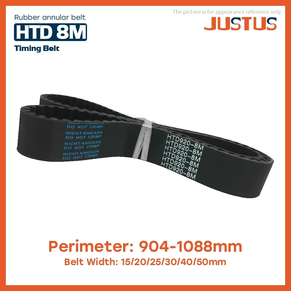 HTD 8M Timing Belt Has A Circumference Of 904mm-1088mm Width of 15/20/25/30/40/50mm, High Torque Rubber Synchronous Belt
HTD 8M Timing Belt Has A Circumference Of 904mm-1088mm Width of 15/20/25/30/40/50mm, High Torque Rubber Synchronous Belt